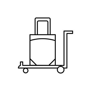 luggage, trip, holiday line icon. elements of airport, travel illustration icons. signs, symbols can be used for web, logo, mobile app, UI, UX on white background