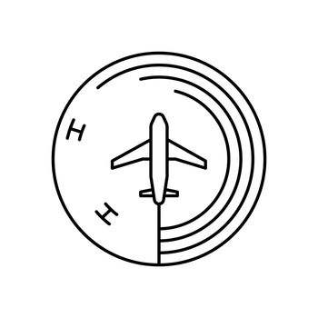 radar, security, travel line icon. elements of airport, travel illustration icons. signs, symbols can be used for web, logo, mobile app, UI, UX on white background