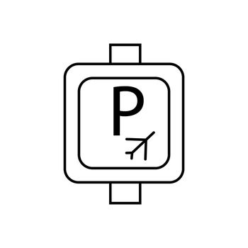 parking, sign, airport line icon. elements of airport, travel illustration icons. signs, symbols can be used for web, logo, mobile app, UI, UX on white background