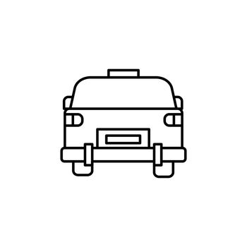 taxi, public transport, transportation line icon. elements of airport, travel illustration icons. signs, symbols can be used for web, logo, mobile app, UI, UX on white background