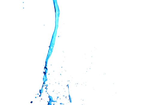 Colored splashes in abstract shape, isolated on white background