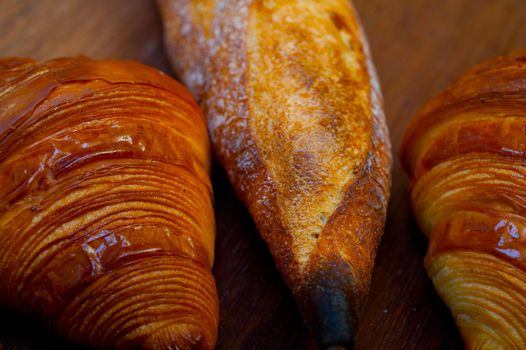 French fresh croissants and artisan baguette tradition