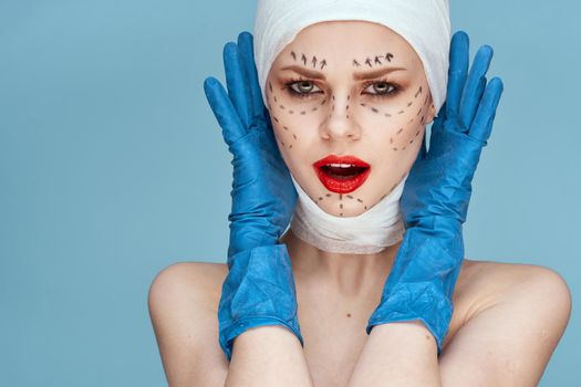 portrait of a woman aesthetic facial surgery clinic body care studio lifestyle. High quality photo