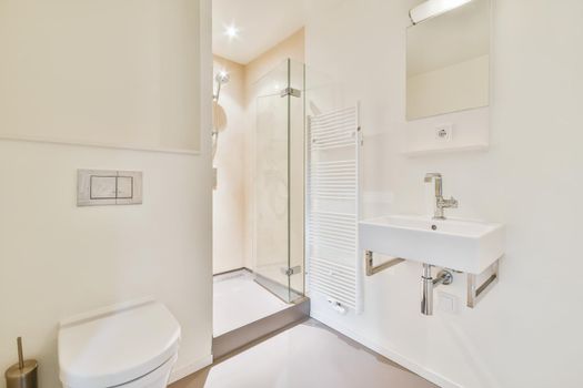 Nice bathroom with modern shower in an elegant home