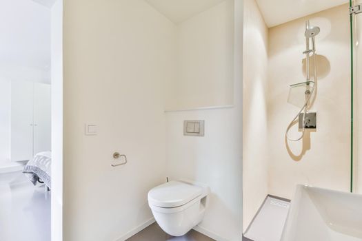 Nice bathroom with modern shower in an elegant home