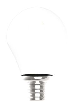 3d bulb in white isolated background - 3d rendering
