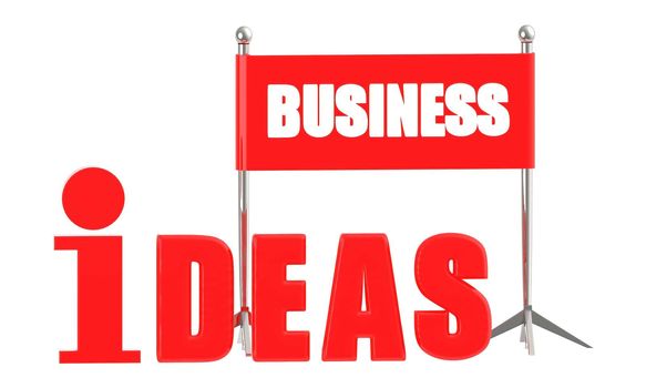 3d business ideas text - 3d rendering