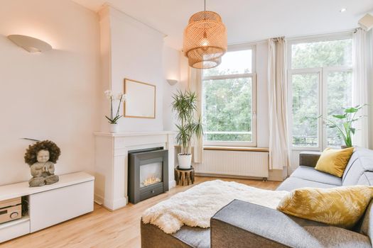 A cozy and spacious room in a luxury house