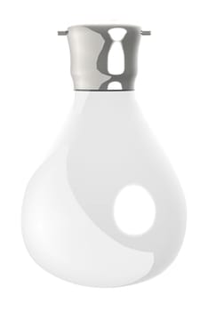 3d bulb in white isolated background- 3d rendering