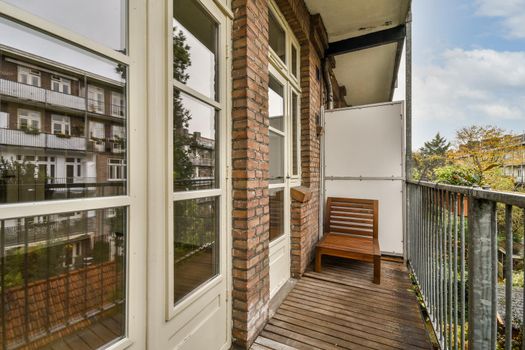 Balcony of a beautiful house in the daytime