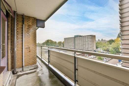 Balcony of a beautiful house in the daytime