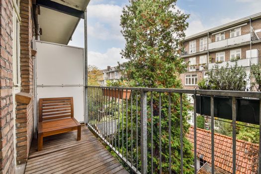 Balcony of a beautiful house in the daytime