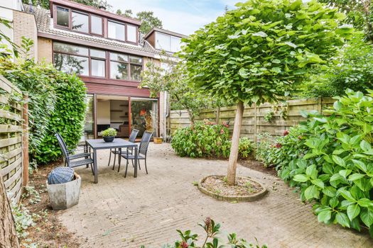 Attractive courtyard of the house with lots of greenery