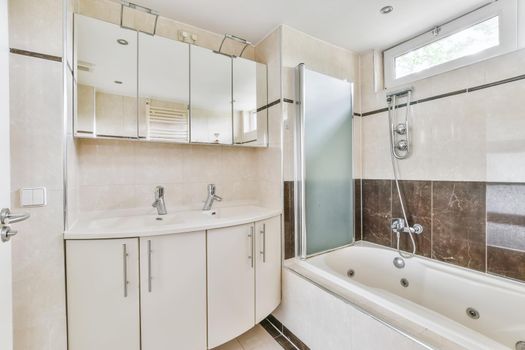 Luxury design of bathroom in elegant house