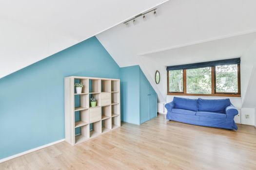 Interior of wonderful room with big window