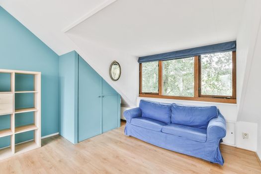 Interior of wonderful room with big window