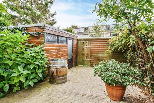 Attractive courtyard of the house with lots of greenery