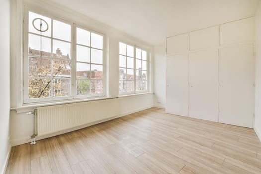 Spacious bright and pretty room with large windows