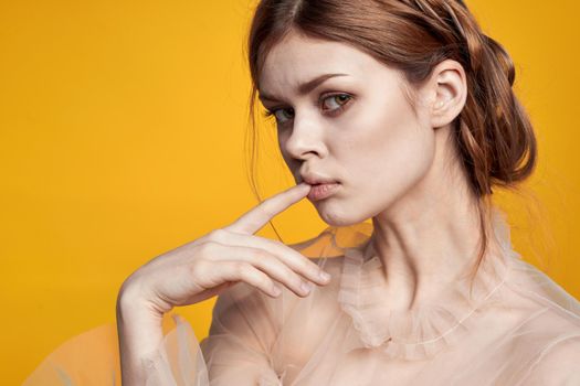 cheerful woman attractive look lifestyle romance isolated background. High quality photo