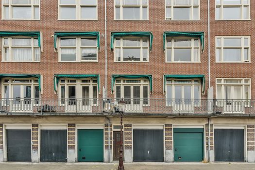 View to facade of a modern residential building