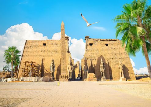 The ancient Luxor temple in Luxor, Egypt