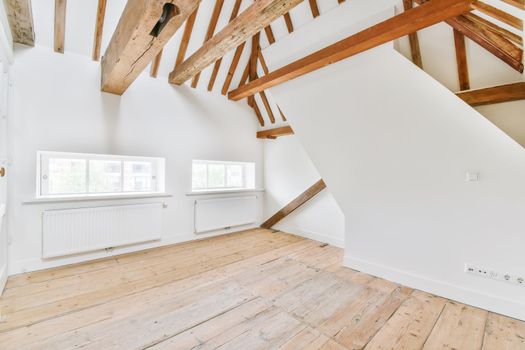 Interior of attractive and pretty room with window