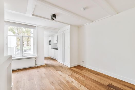 Interior design of lovely bright cozy apartment