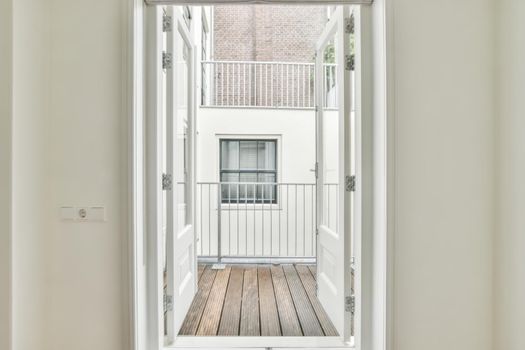 Stylish open doors in elegant luxury apartmeent