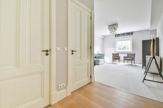 A short corridor leading to the living room