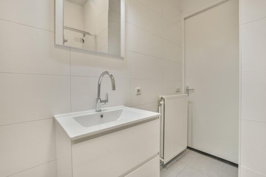 Interior design of modern bathroom at home