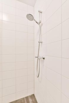 Attractive bathroom design with stylish walk-in shower