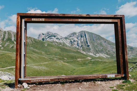 Amazing summer view from Sedlo pass. Picturesque morning scene of Durmitor National Prk, Montenegro, Europe. Beautiful world of Mediterranean countries. Instagram filter toned.