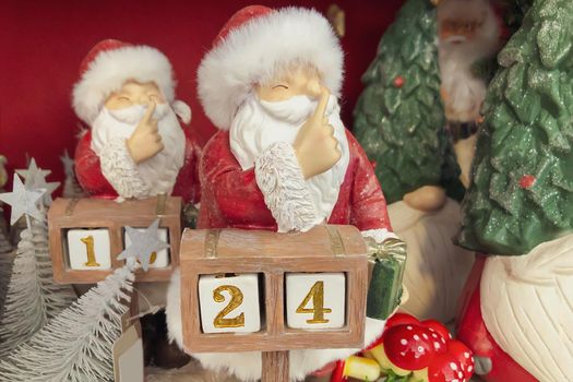 Santa Claus advent calendar at a shop
