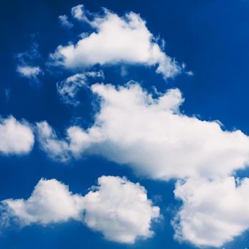 Beautiful clouds in blue sky.