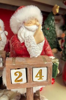 Santa Claus advent calendar at a shop