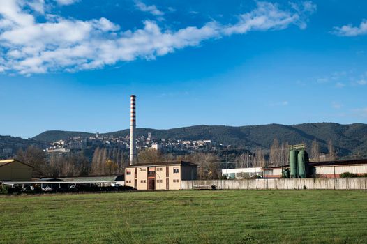 landscape of an abandoned factory in narni in umbria