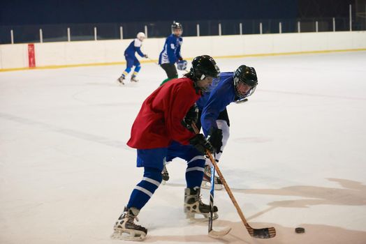 ice hockey sport players in action, business comptetition concpet