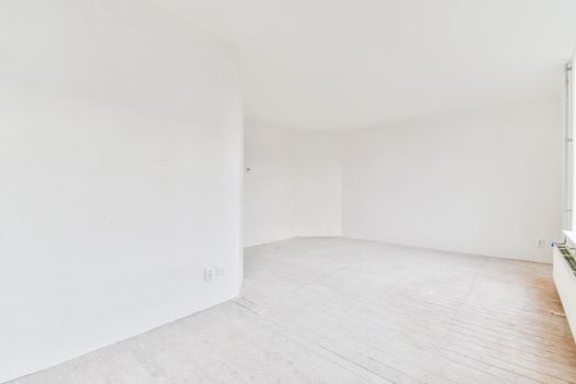 Interior design of empty bright room in elegant apartment