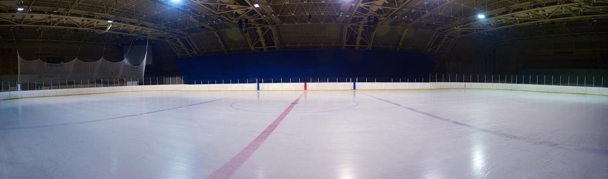 empty ice rink, hockey and skating arena  indoors