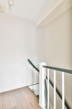 Design of bright and comfortable staircase in luxury apartment