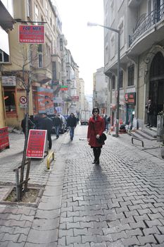 happy young tourist woman travel visit ancient istambul in turkey and old ayasofya blue mosque