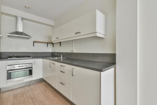 Spacious luxury kitchen interior with modern appliances