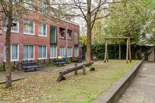 Beautiful view of a residential building yard