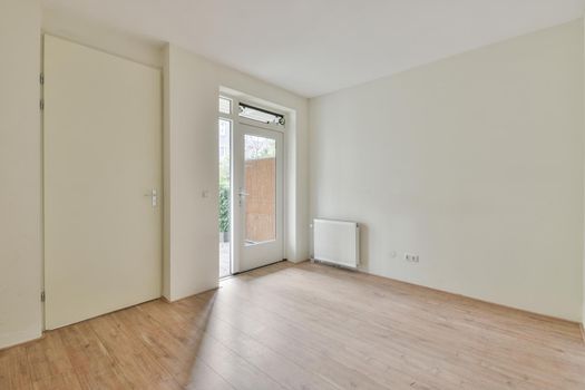 Interior of empty room with painted white wall