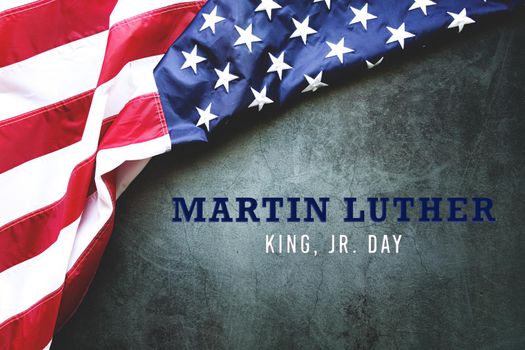 Martin Luther King Day Anniversary - American flag on abstract background