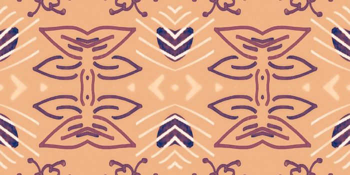 Folk florals texture. Seamless ethnic ornament. Vintage tribal print. Geometric traditional design. Folk flower pattern. Hand drawn bohemian fabric. Watercolor abstract background. Flowers folk.