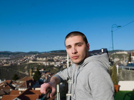 young man portrait  outdoor