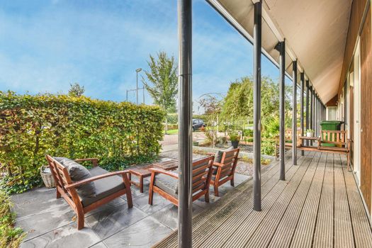 View of the beautiful veranda of the house