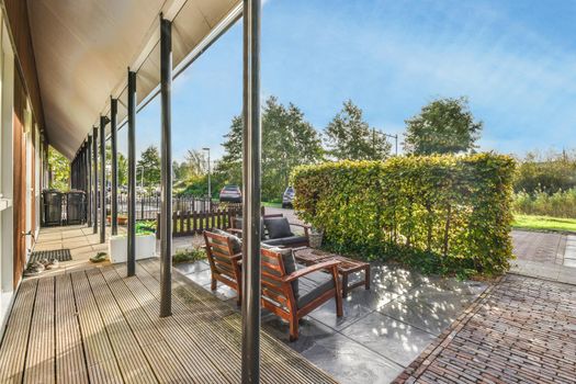 View of the beautiful veranda of the house