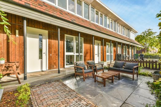 View of the beautiful veranda of the house